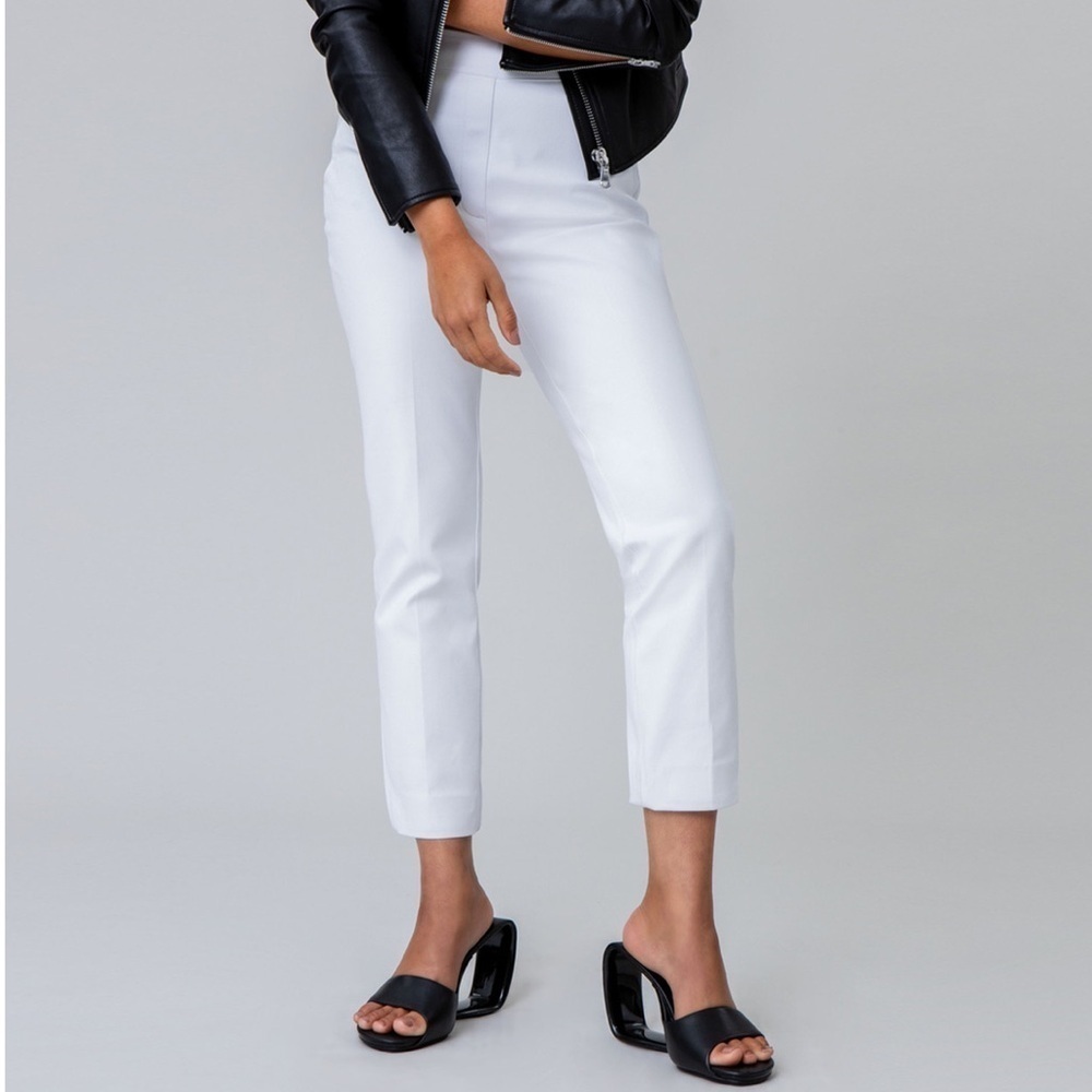 NWT Spanx Silver Linings Kick Flare Pant White Pull On Stretch Cropped XSP